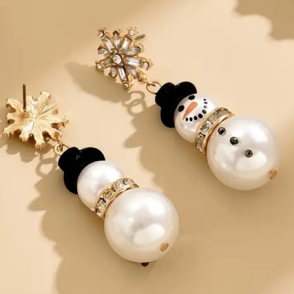 Snowflake & Snowman Earrings - Picture 3 of 5
